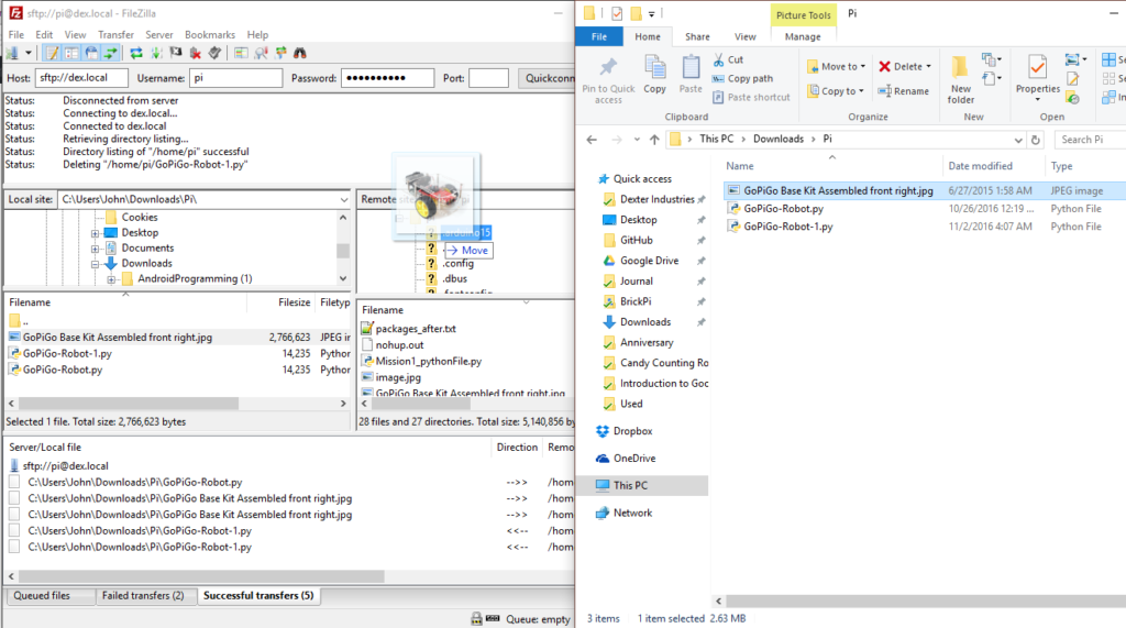 Transfer Files Between Your PC and Your Raspberry Pi